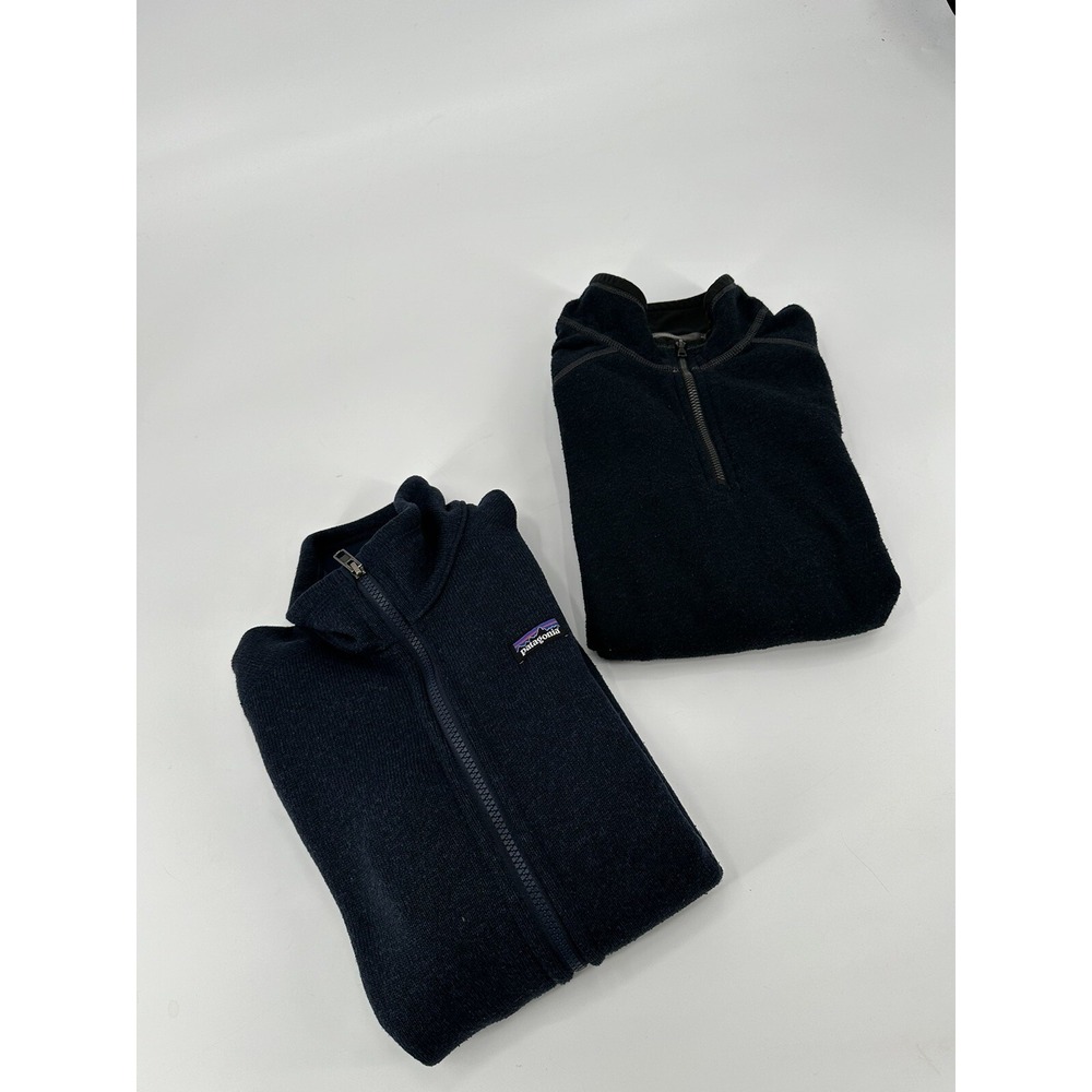 2 North Face Cragmont Sherpa Fleece Snap Button‎ Jacket & Full Zip Sweater W's L